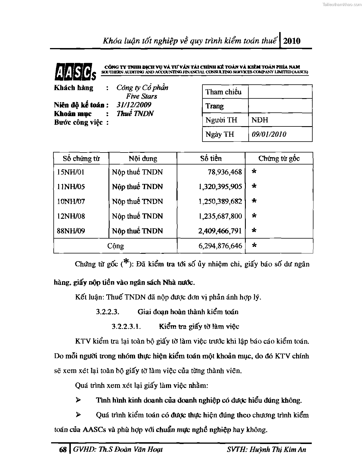 Khoa luan tot nghiep quy trinh kiem toan thue gia tri gia tang v thue thu nhap doanh nghiep tai cong ty tnhh dv tu van tai chinh ke toan v kiem toan phia nam aascsc trang 76