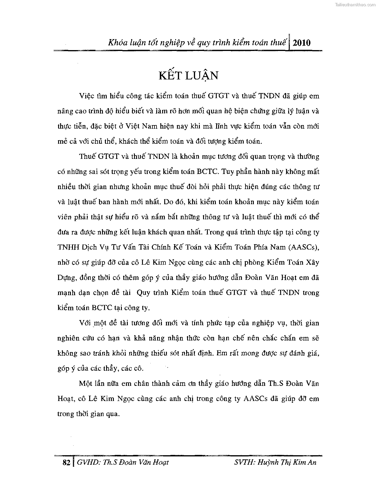 Khoa luan tot nghiep quy trinh kiem toan thue gia tri gia tang v thue thu nhap doanh nghiep tai cong ty tnhh dv tu van tai chinh ke toan v kiem toan phia nam aascsc trang 90