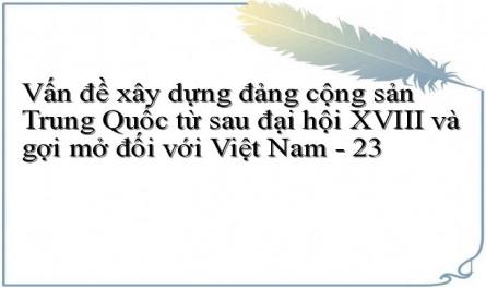 Vấn đề xây dựng đảng cộng sản Trung Quốc từ sau đại hội XVIII và gợi mở đối với Việt Nam - 23