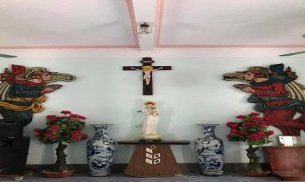 Tượng Đức Mẹ Maria Bên Trong Nhà Khách Giáo Xứ Vỉ Nhuế - Nam Định, Hình Ncs Chụp Ngày 18/9/2019