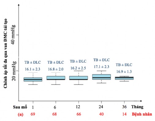 Biểu đồ 3 16 Chênh áp tối đa qua van động mạch chủ tái tạo Nhận xét 3