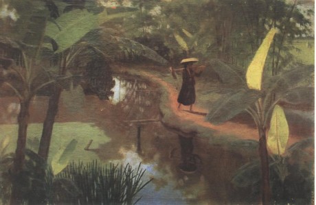 Ảnh 8 Tác phẩm Ao quê Tác giả LƯU VĂN SÌN Khuôn khổ 60 x 101 cm Chất 8