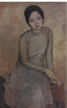 Ảnh 11 Tác phẩm Cô gái trẻ Tác giả VŨ CAO ĐÀM Khuôn khổ Chất liệu 1