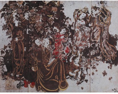 Ảnh 17 Tác phẩm Thiếu nữ bên hoa phù dung Tác giả NGUYỄN GIA TRÍ Khuôn 7