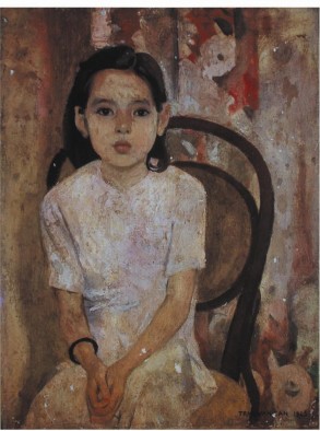 Ảnh 19 Tác phẩm Em Thúy Tác giả TRẦN VĂN CẨN Khuôn khổ 60 x 45 cm Chất 9