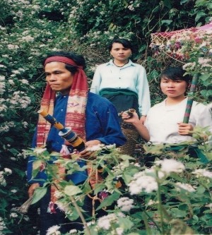 Hình 28 Ông mo Vi Văn Độc cùng hai cô gái chưa chồng vào rừng tìm cây Xăng Tang 5