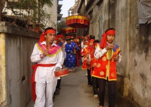 Ảnh 6 Lễ rước cỗ hội làng Giang Xá Hà Nội Nguồn NCS 2015 Ảnh 7 Tế yên 6