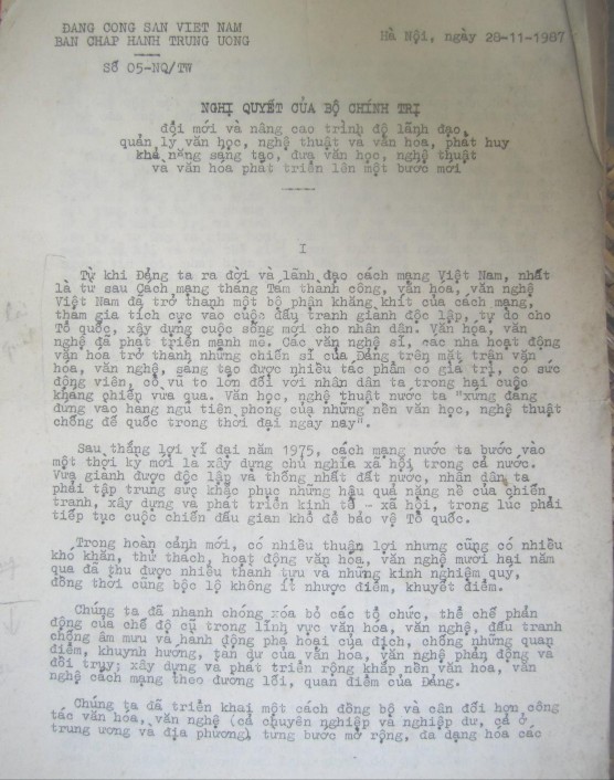 SÁNG TẠO ĐƯA VĂN HỌC NGHỆ THUẬT VÀ VĂN HÓA PHÁT TRIỂN LÊN MỘT BƯỚC MỚI 1