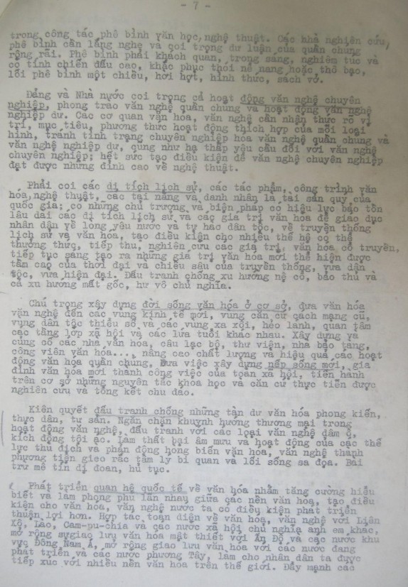 SÁNG TẠO ĐƯA VĂN HỌC NGHỆ THUẬT VÀ VĂN HÓA PHÁT TRIỂN LÊN MỘT BƯỚC MỚI 7