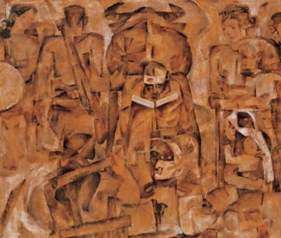 4 1 1 Đặng Thị Khuê Giặc Mỹ Sơn dầu 95 x115cm 1980 Nguồn Tuyển tập Mỹ 1