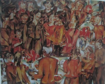 4 1 2 Đặng Thị Khuê Đón thương binh về xã Sơn dầu 93 x115cm 1976 Nguồn 2