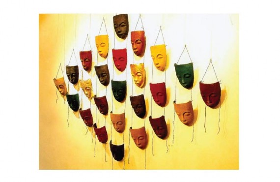 4 2 4 Đặng Thị Khuê Đối thoại Sắp đặt 108 x 108cm 1998 Nguồn Vựng tập 5