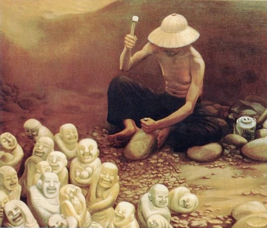 4 2 15 Nguyễn Hữu Ngọc Phỗng Sơn dầu 1987 Nguồn Tạp chí Mỹ thuật Nhiếp 1