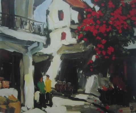 4 2 40 Phạm Luận Nắng trên phố Hà Nội Sơn dầu 90x98cm 2000 Nguồn Sách 10