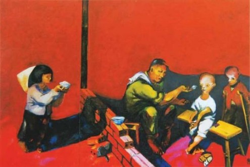 4 2 32 Đỗ Phấn Nhức nhối da cam Sơn dầu 155x230cm 2000 Nguồn Tạp chí Mỹ 2