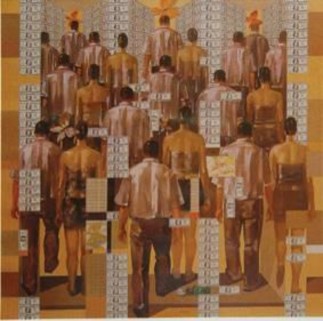 4 2 38 Đào Quốc Huy Người giấy Sơn dầu 189x189cm 2000 Nguồn Tạp chí Thông 8