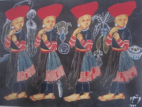 4 2 55 Đinh Thị Thắm Poong Phụ nữ H’Mông Giấy Dó 60x80cm 1999 Nguồn 9