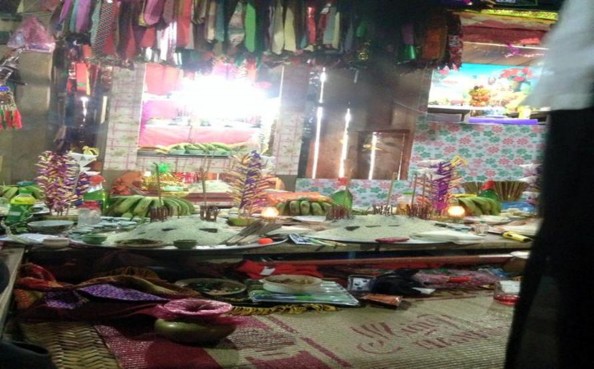 3 5 Bàn thờ Then trong lễ Tăng sắc Nguồn Tác giả chụp tại xã Tân Lập 4