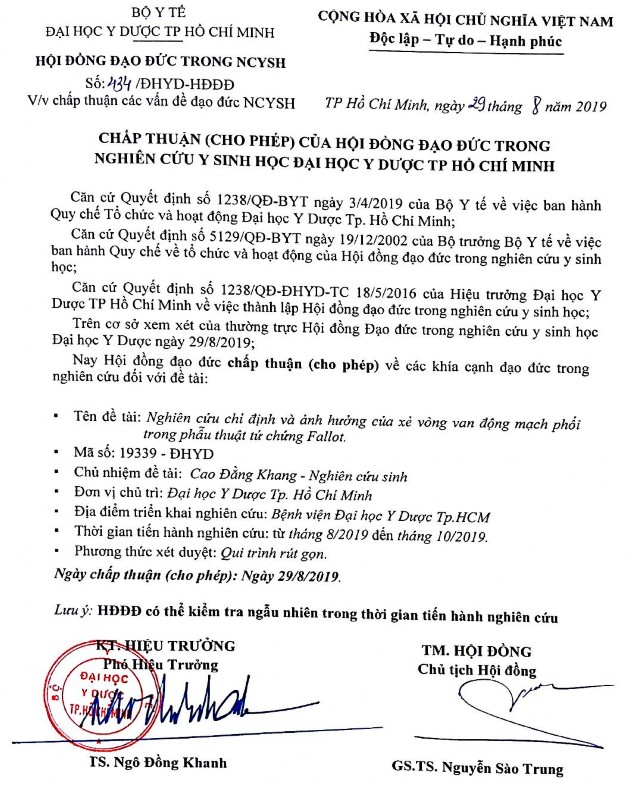 𝑛𝑔 chia cho 0 1294 PHỤ LỤC 5 Giấy chấp thuận của Hội đồng đạo đức 1