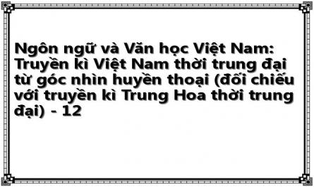 Ngôn ngữ và Văn học Việt Nam: Truyền kì Việt Nam thời trung đại từ góc nhìn huyền thoại (đối chiếu với truyền kì Trung Hoa thời trung đại) - 12