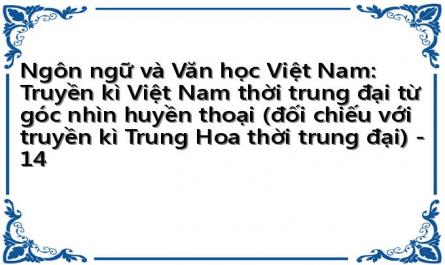 Ngôn ngữ và Văn học Việt Nam: Truyền kì Việt Nam thời trung đại từ góc nhìn huyền thoại (đối chiếu với truyền kì Trung Hoa thời trung đại) - 14