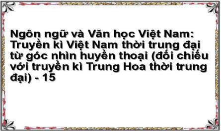 Ngôn ngữ và Văn học Việt Nam: Truyền kì Việt Nam thời trung đại từ góc nhìn huyền thoại (đối chiếu với truyền kì Trung Hoa thời trung đại) - 15