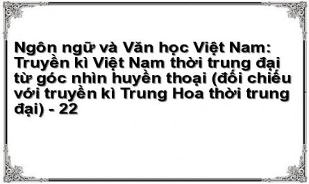 Ngôn ngữ và Văn học Việt Nam: Truyền kì Việt Nam thời trung đại từ góc nhìn huyền thoại (đối chiếu với truyền kì Trung Hoa thời trung đại) - 22