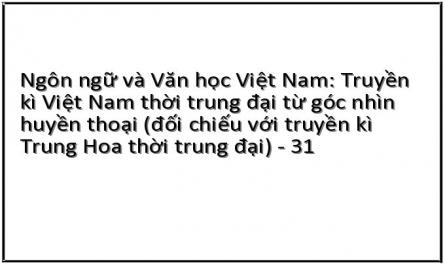 Ngôn ngữ và Văn học Việt Nam: Truyền kì Việt Nam thời trung đại từ góc nhìn huyền thoại (đối chiếu với truyền kì Trung Hoa thời trung đại) - 31