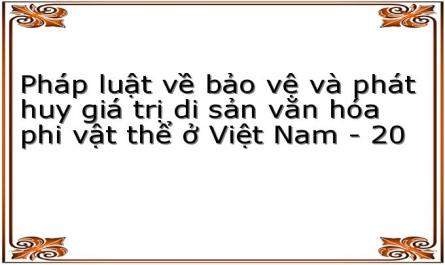Pháp luật về bảo vệ và phát huy giá trị di sản văn hóa phi vật thể ở Việt Nam - 20
