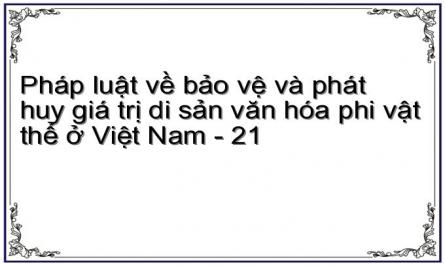 Pháp luật về bảo vệ và phát huy giá trị di sản văn hóa phi vật thể ở Việt Nam - 21