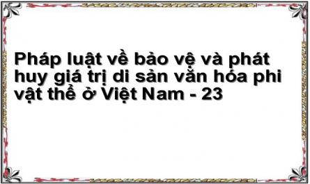 Pháp luật về bảo vệ và phát huy giá trị di sản văn hóa phi vật thể ở Việt Nam - 23