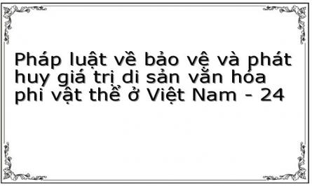 Pháp luật về bảo vệ và phát huy giá trị di sản văn hóa phi vật thể ở Việt Nam - 24