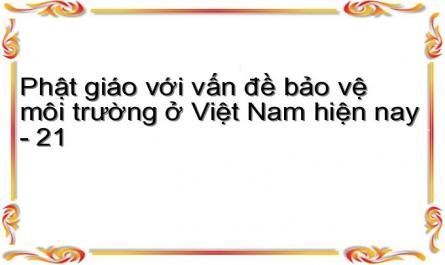 Phật giáo với vấn đề bảo vệ môi trường ở Việt Nam hiện nay - 21