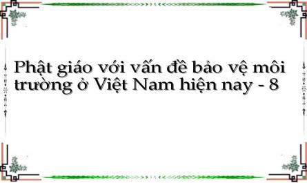Chủ Trương, Phương Pháp Bảo Vệ Môi Trường Của Phật Giáo Việt Nam