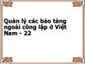 Danh Sách Các Bảo Tàng Ngoài Công Lập Ở Việt Nam (Tính Đến 31/3/2021)