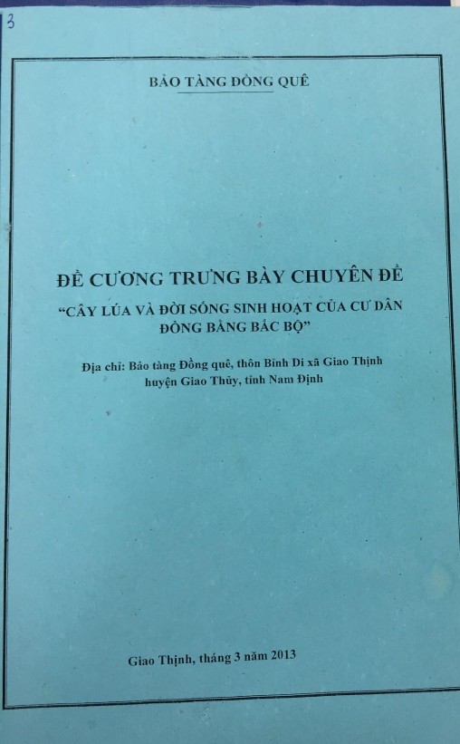 5 2 Đề cương trưng bày chuyên đề Cây lúa và đời sống sinh hoạt của cư 2