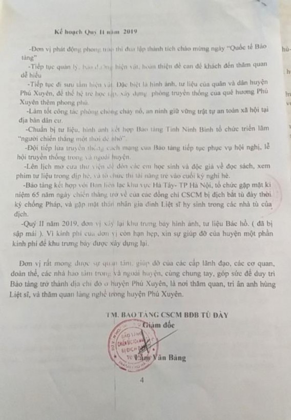 5 6 Báo cáo hoạt động 6 tháng đầu năm 2020 của Bảo tàng Chiến sĩ cách mạng 5