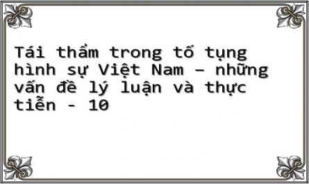 Tái thẩm trong tố tụng hình sự Việt Nam – những vấn đề lý luận và thực tiễn - 10
