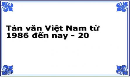Tản văn Việt Nam từ 1986 đến nay - 20