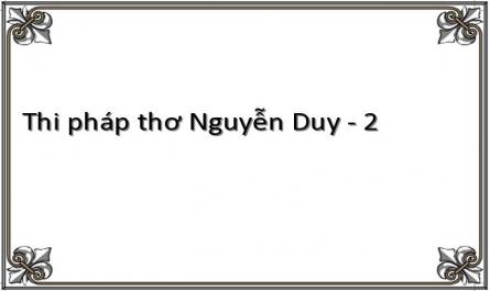 Thi pháp thơ Nguyễn Duy - 2