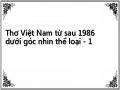 Thơ Việt Nam từ sau 1986 dưới góc nhìn thể loại