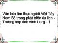 Văn hóa ẩm thực người Việt Tây Nam Bộ trong phát triển du lịch - Trường hợp tỉnh Vĩnh Long