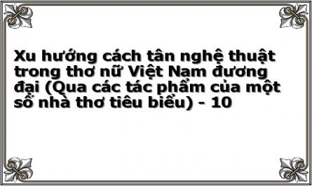 Xu hướng cách tân nghệ thuật trong thơ nữ Việt Nam đương đại (Qua các tác phẩm của một số nhà thơ tiêu biểu) - 10
