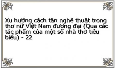 Xu hướng cách tân nghệ thuật trong thơ nữ Việt Nam đương đại (Qua các tác phẩm của một số nhà thơ tiêu biểu) - 22