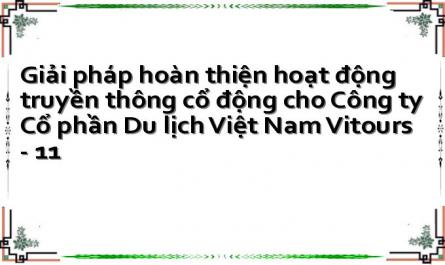 Giải pháp hoàn thiện hoạt động truyền thông cổ động cho Công ty Cổ phần Du lịch Việt Nam Vitours - 11