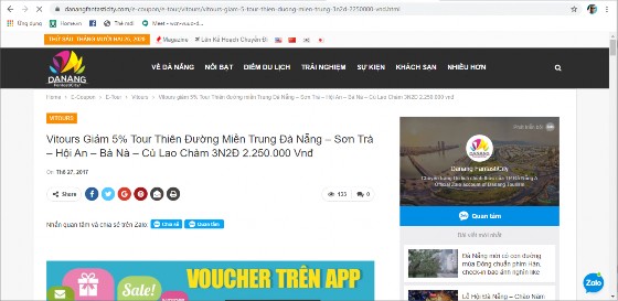 Hình 2 7 Quảng cáo trên website danangfantasticity com Hình 2 8 Quảng cáo trên website 5