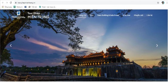 Hình 2 8 Quảng cáo trên website tourghepmientrung vn Quảng cáo trên báo Hình 2 9 6