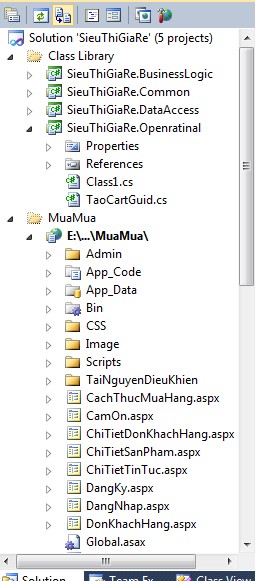 Hình 3 2 Cấu trúc folder website Siêu thị giá rẻ MuaMua 3 2 2 Xây dựng các đối 3