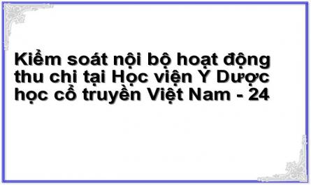 Kiểm soát nội bộ hoạt động thu chi tại Học viện Y Dược học cổ truyền Việt Nam - 24