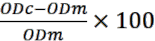 Trong đó ODm giá trị mật độ quang OD của mẫu thử ODc giá trị mật độ 3